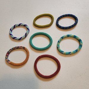 Sashka Co. Glass Bead Handmade Roll-on Bracelets (Group 4)